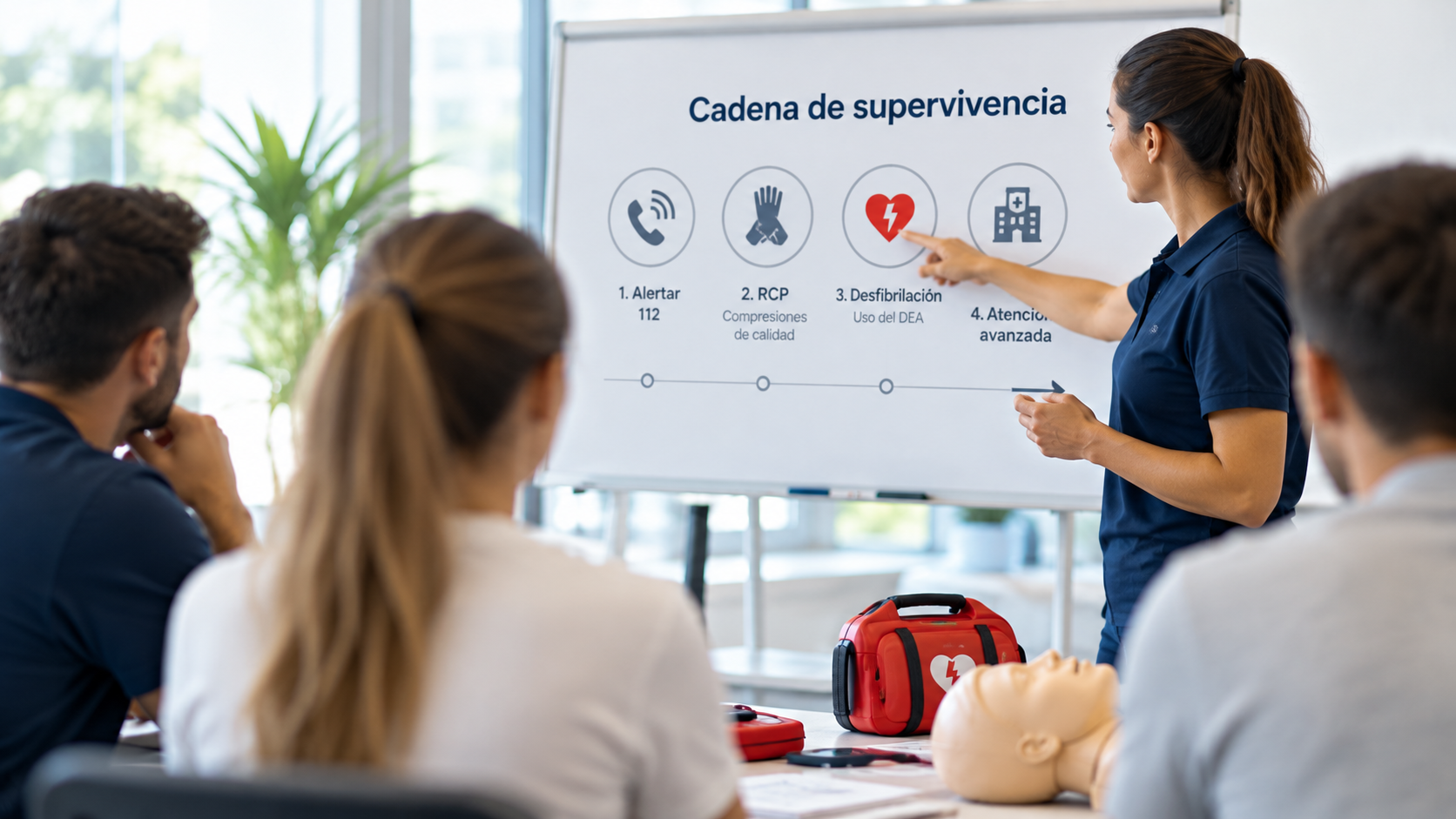 Participantes en una formación sanitaria práctica
